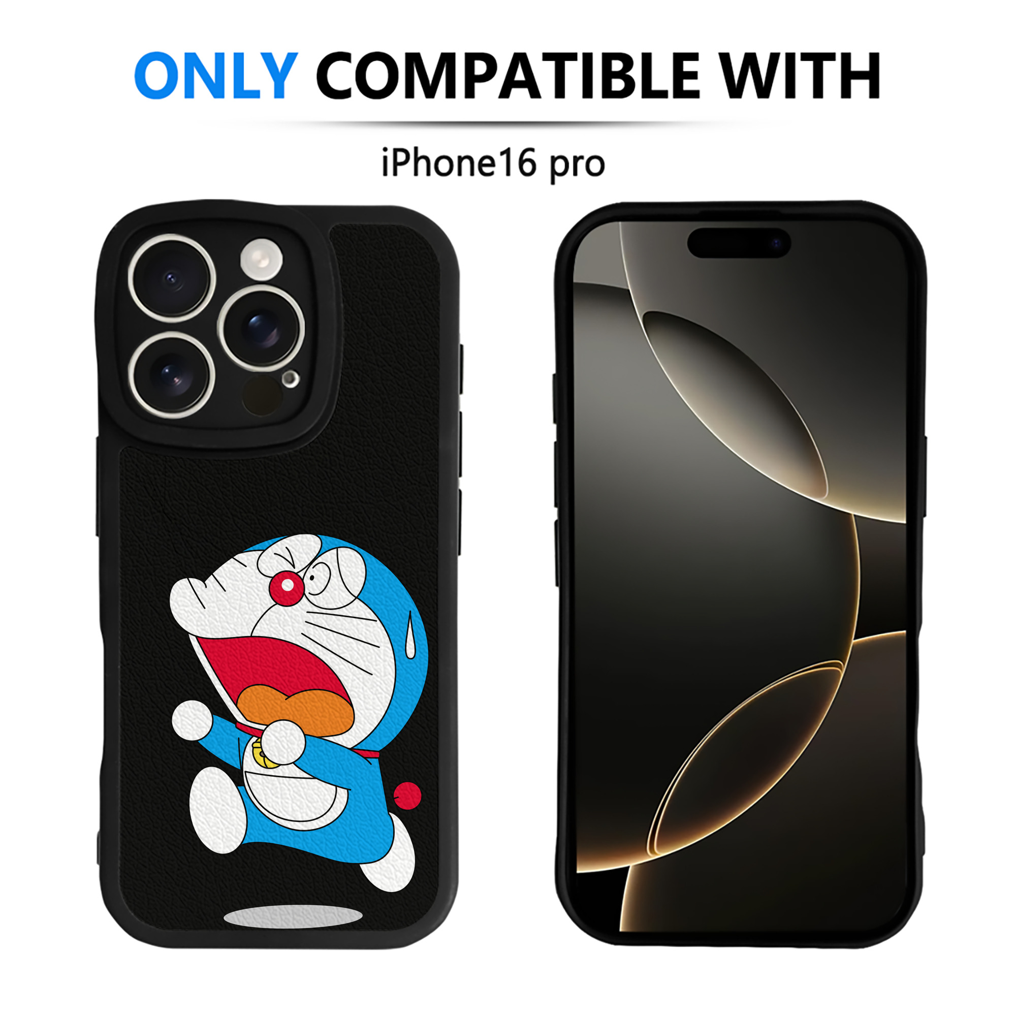 （画像用） ドラえもん Doraemon 【iPhone 16シリーズ対応】シリコンスマホケース（レザー調） 材質：シリコン
